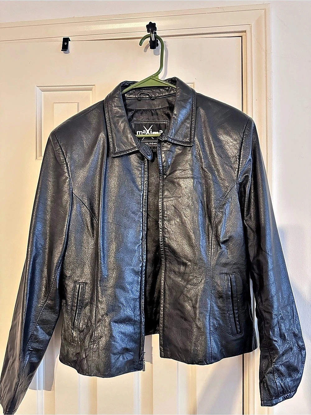 Wilson Leather Jacket Black Large Like New